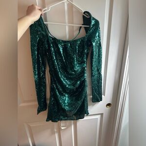 Lucy in the Sky Green Sequin Dress